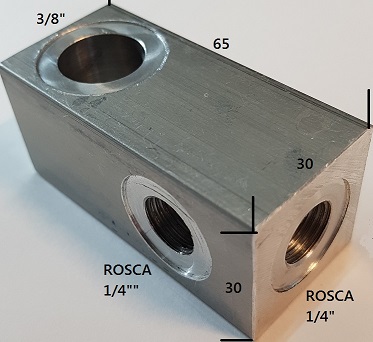 Bloque de vlvulas (sin vlvulas) aluminio HACO